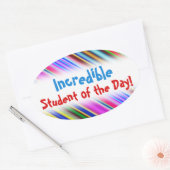 Leuk "Ongelooflijke student van de dag!" Sticker (Envelop)