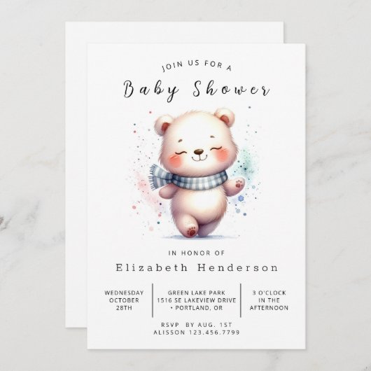 Leuk online Beer Baby shower Kaart (Voorkant / Achterkant)