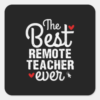 Leuk online leren De beste leraar op afstand ooit Vierkante Sticker