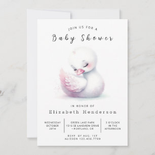 Leuk online Zwaan Baby shower Kaart