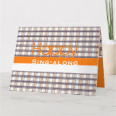 Leuk ontwerp met Sinaasappel en geruite Kaart (Achterkant)