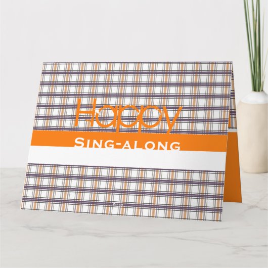 Leuk ontwerp met Sinaasappel en geruite Kaart (Achterkant)