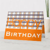 Leuk ontwerp met Sinaasappel en geruite Kaart (Voorkant)