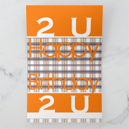 Leuk ontwerp met Sinaasappel en geruite Kaart (Binnen)