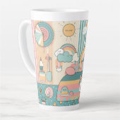 Leuk ontwerp op het glas met kinderen thema latte mok (Linkerhoek)