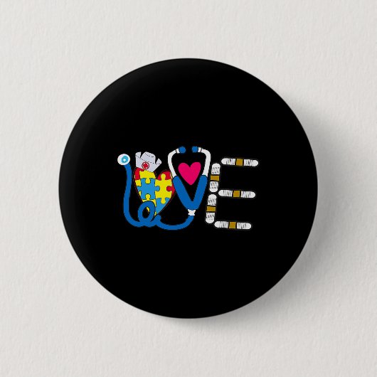 Leuk ontwerp voor Autisme Acceptatie Dag Ronde Button 5,7 Cm (Voorkant)