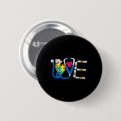 Leuk ontwerp voor Autisme Acceptatie Dag Ronde Button 5,7 Cm (Voorkant /achterkant)