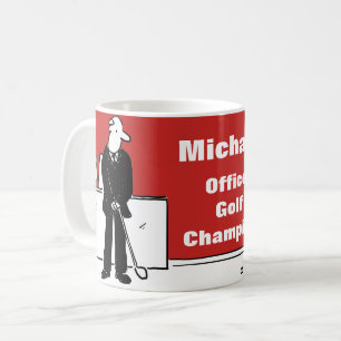 Leuk ontwerp voor de kantoor golfliefhebber koffiemok