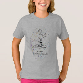 leuk ontwerp, woorden die je unieke kind vieren t-shirt