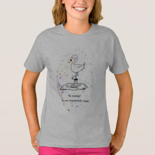 leuk ontwerp, woorden die je unieke kind vieren t-shirt