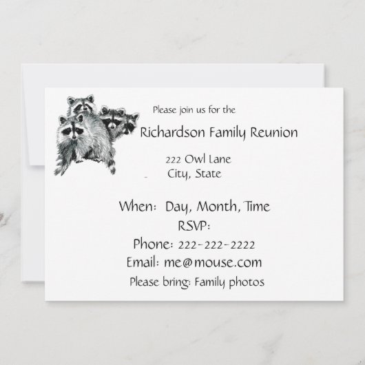 Leuk op elk moment, familiereünie Schattigee wasbe Kaart (Achterkant)