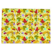 leuk opgerold fruitavegiepatroonfeest groot cadeauzakje (Achterkant)