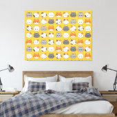 Leuk Oranje kattengezicht Canvas Afdruk (Insitu (Slaapkamer))