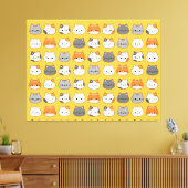 Leuk Oranje kattengezicht Canvas Afdruk (Insitu (Woonkamer))