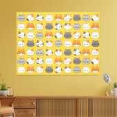 Leuk Oranje kattengezicht Canvas Afdruk (Insitu (Woonkamer))