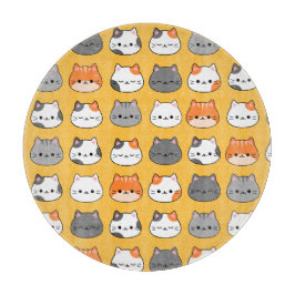 Leuk Oranje kattengezicht Snijplank