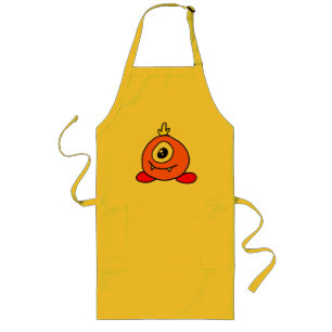 Leuk Oranje Monster Keuken Schort - Grappig Met Eé