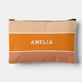 Leuk oranje streep varsity monogram etui (Voorkant)