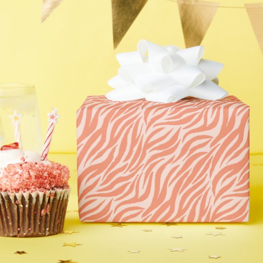 Leuk Oranje Tiger Stripe Pattern Cadeaupapier (Verjaardagsfeest)