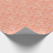 Leuk Oranje Tiger Stripe Pattern Cadeaupapier (Hoek)