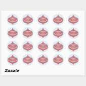 Leuk ornament ronde sticker (Vel)