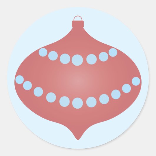 Leuk ornament ronde sticker (Voorkant)