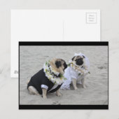 Leuk paar bruid en bruidegom tassen briefkaart (Voorkant / Achterkant)