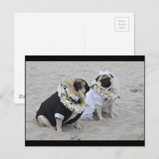 Leuk paar bruid en bruidegom tassen briefkaart (Voorkant / Achterkant)