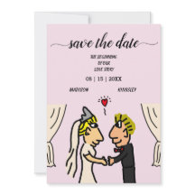 Leuk Paar Cartoon Kleurrijke Originele Kunstwerk K