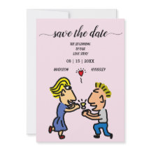 Leuk Paar Kleurrijke Originele Cartoon Kunstwerk K