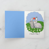 Leuk paar konijnen Valentijnsdag Kaart (Binnen)