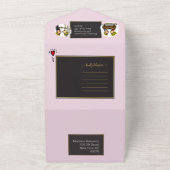 Leuk Paar Originele Grappige Cartoon All In One Uitnodiging (Buitenkant)