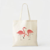 Leuk paar roze flamingo illustratie tote bag (Voorkant)