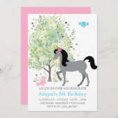 Leuk Paard, Bomen, Pony Rides Ruitersport Verjaard Kaart (Voorkant / Achterkant)