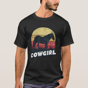 Leuk Paard Cowgirl Western Paardrijder Trail Barre T-shirt