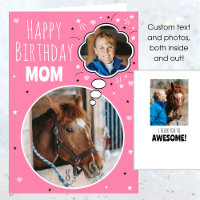 Leuk Paard Mam Verjaardag Gedachte Bubble Foto Roz