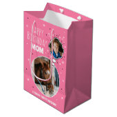 Leuk Paard Mam Verjaardag Gedachte Bubble Foto Roz Medium Cadeauzakje (Voorkant Gekanteld)