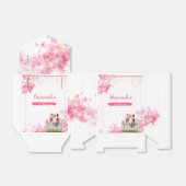 Leuk Paard Verjaardag Roze Bloem Gepersonaliseerd Bedankdoosjes (Uitgevouwen)