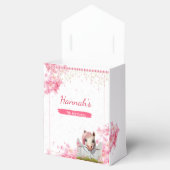 Leuk Paard Verjaardag Roze Bloem Gepersonaliseerd Bedankdoosjes (Geopend)