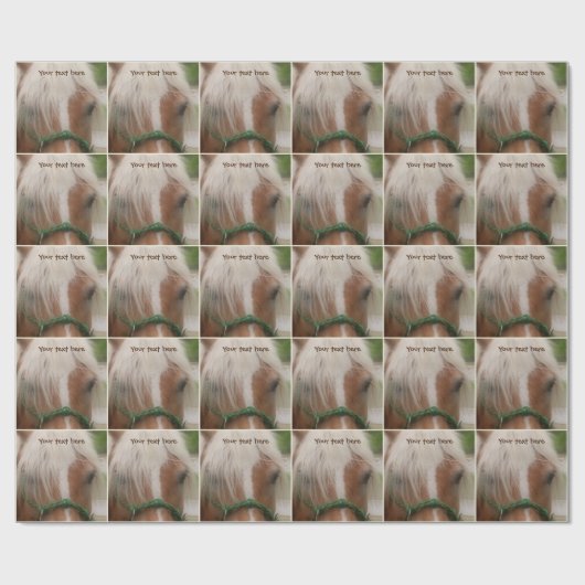 Leuk Paardengezicht gepersonaliseerd Cadeaupapier (Vlak)