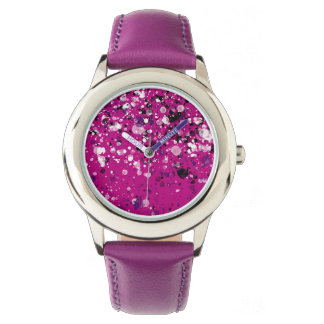 Leuk paarse horloge met kleuren