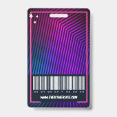 Leuk Paarse Roze Neon VIP All Access Pass Concert Badge (Achterkant)