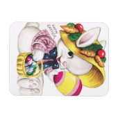 Leuk  paashaas met ei magneet (Horizontaal)