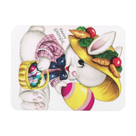 Leuk  paashaas met ei magneet (Horizontaal)