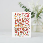 Leuk Paddenstoelen Patroon Briefkaart (Staand voorkant)