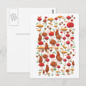 Leuk Paddenstoelen Patroon Briefkaart (Voorkant / Achterkant)