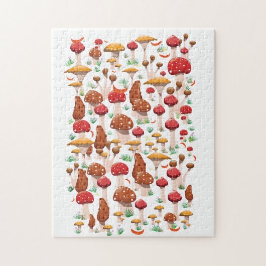 Leuk Paddenstoelen Patroon Legpuzzel (Verticaal)