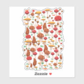 Leuk Paddenstoelen Patroon Sticker (Vel)