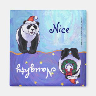 Leuk Panda Beer in Santa Hat Ondeugend / Nice Magn Magneet