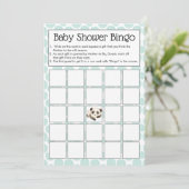 Leuk Panda Beren Baby shower Bingo spel Kaart (Staand voorkant)